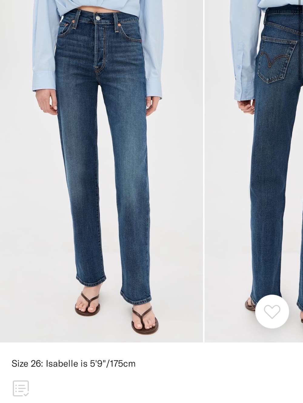 Levi's Straight Leg Jeans in Dark Blue Wash